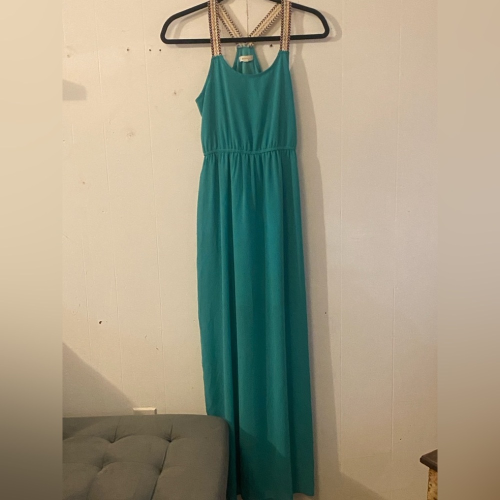 Teal Maxi Sundress for Casual Wear
